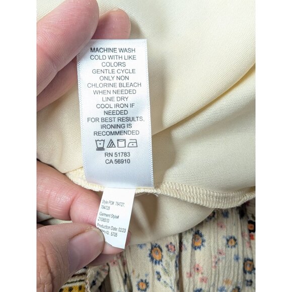 Maurices Boho Patchwork Floral Tiered Dress Women Size XL Festival Retro Cottage - Picture 13 of 13